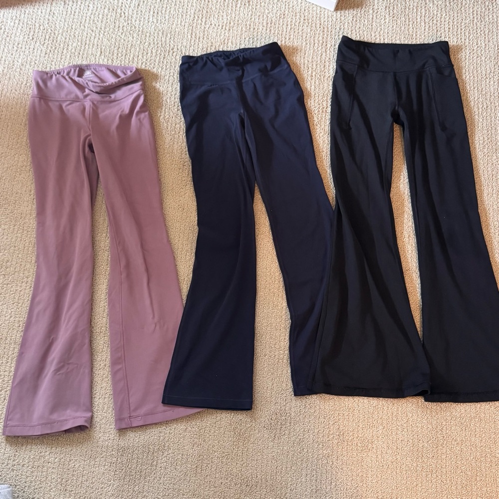 Athleta Kids Flared Leggings - Mauve, Navy, Black